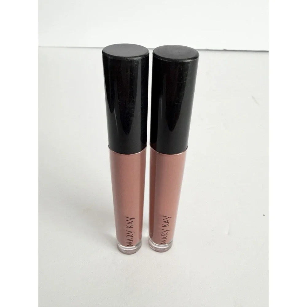 Lot Of 2 Mary Kay Unlimited Lip Gloss Tawny Nude #153490 .13 Oz Large Tube